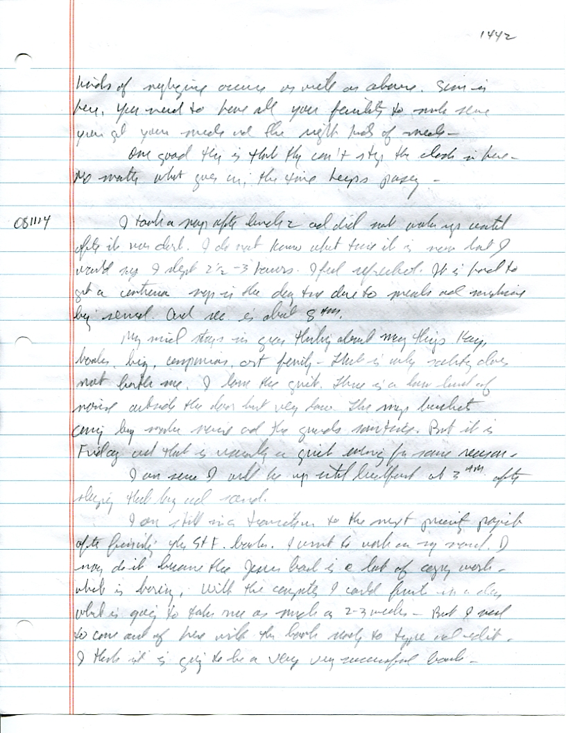 Dr John WorldPeace 2008 Prison Journal
